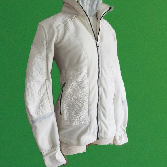 LULULEMON FLEECY KEEN II QUILTED JACKET REMOVABLE HOOD SZ 4 - Picture 6 of 12